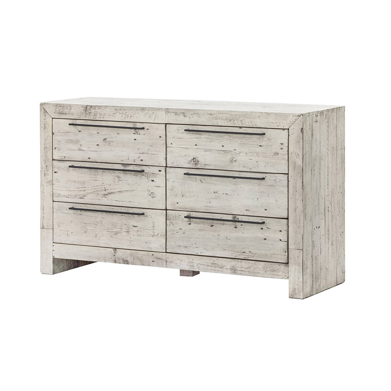 Malibu 6 Drw Dresser Sandstone White - The Home Workshop - Home Furniture - Office Furniture